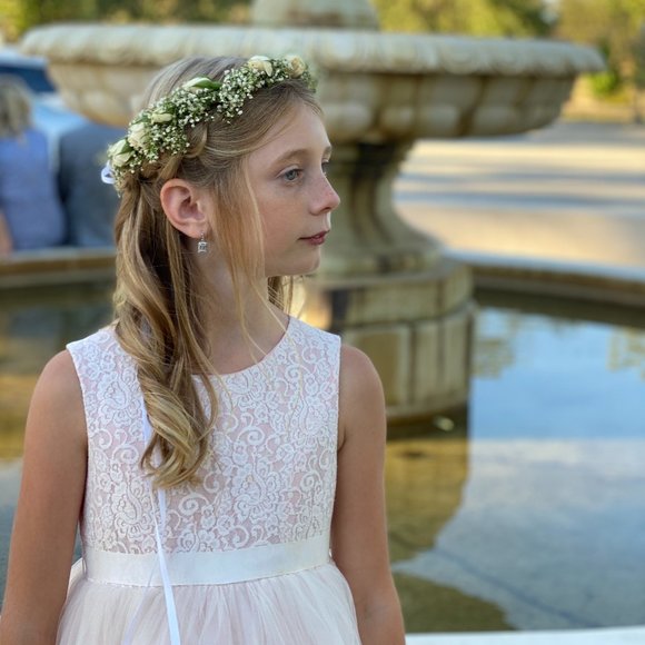 Ball Gown Flower Girl Dress with Heart Cutout f - Picture 3 of 5